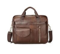 FANDARE Vintage Maletín Cuero Ejecutivo de Trabajo Bolsa Mensajero para Portátil 15.6 Pulgadas Bolso Bandolera de Mano Bandolera Hombre Grande Bolso Caballero Mujer Bolsos Bolsas Mensajero Marrón
