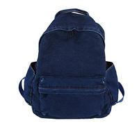 FANDARE Vintage Mochilas Unisexo Bolso de Escolar Adolescente Moda Backpack Niña Niño Mochila Universidad Intemperie Cámping Viajes Mochila Duradero Lona Azul Marino