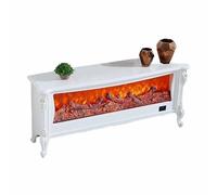 FANDIAO - Chimenea eléctrica de 54 pulgadas, estilo europeo, soporte de TV con control remoto, armario decorativo LED para dormitorio, sala de estar, calentador de chimenea