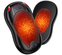FANDLISS Calentador de Manos Eléctrico 10000mAh,Magnéticos Calentadores de Manos USB Recargable,2PCS con Calefacción Doble, 3 Niveles Calor,Regalos de Invierno para Outdoor/Camping/Navidad(Negro Gris)