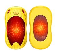 FANDLISS Calentador de Manos Magnéticos con 10000mAh, Calefacción Doble Cara, 2PCS Calentadores de Manos USB Recargables con 3 Modos Calor, Exteriores/Camping/Golf (Negro Amarillo)