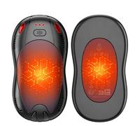 FANDLISS Calentador de Manos Magnéticos con 10000mAh, Calefacción Doble Cara, Pack de 2 Calentadores de Manos USB Recargables con 3 Modos de Calor, Exteriores/Camping/Golf (Negro)