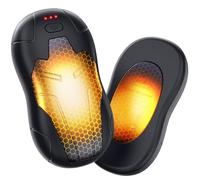 FANDLISS Calentador de Manos Recargable,10000mAh Calentador de Manos Portátil Reutilizable, 2-en-1Calienta Manos USB,3 Segundos Calor Rápido,para Camping/Caza/Senderismo Regalos,Negro Plata