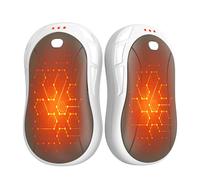 FANDLISS Calentador de Manos Recargable,2023 Nuevo Diseño Dividido Desmontable Calienta Manos de Bolsillo,5200mAH Calienta Manos Eléctrico Portátil para Camping,Golf,Invierno Aire Libre-Blanco Verde