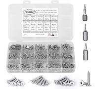 FandWay 610 tornillos Torx autorroscantes de acero inoxidable 304, kit de tornillos de madera pequeños M2 2.3 M2.6 M3, tornillo antirrobo de seguridad de cabeza plana, tornillo de chapa autoperforante