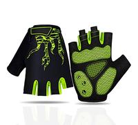 Faneam Antideslizante Guantes de Ciclismo Verano Medio Dedo Guantes de Bicicleta Montaña para Hombre Mujer, Transpirable Guantes Cortos MTB Gel Guantes Cortos Deportivos Moto, Unisexo