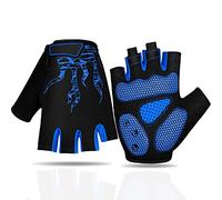 Faneam Antideslizante Guantes de Ciclismo Verano Medio Dedo Guantes de Bicicleta Montaña para Hombre Mujer, Transpirable Guantes Cortos MTB Gel Guantes Cortos Deportivos Moto, Unisexo