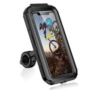 Faneam Soporte Movil Bicicleta Impermeable Soporte Móvil Moto Soporte Teléfono de Manillar con Rotación 360°, Anti Vibración, Soporte Móvil Scooter para Smartphone de 5.5-6.8" (L)