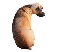 fanelod Almohada Realista para Perros - Perro Peluche 3D,Almohadas para abrazar cómodas y realistas, Adorable Perro Peluche para niñas, cumpleaños para niños