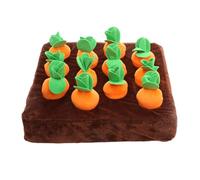 fanelod Juguetes interactivos para perros de granja de zanahorias, tapete de 12 zanahorias, tapete de olfateo para perros, parche de zanahoria, vegetales, alfombra interesante para perros, gatos