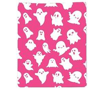 fanelod Manta de fantasma rosa, manta de fantasma, manta de fantasma gruesa, manta de franela para otoño, bonita manta de fantasma, manta de Halloween mullida para mascotas o niños, todas las