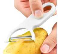 fanelod peladores para cocina, pelador de verduras | Peladores de patatas de acero al carbono,Trituradora de repollo con Mango antideslizante, cortador de verduras con forma inclinada, herramienta