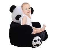 fanelod Silla con reposabrazos de panda para niños, sillón de peluche para niños, sofá sentado para niños, silla de lectura para niños, asiento de apoyo de animales para niños y niñas