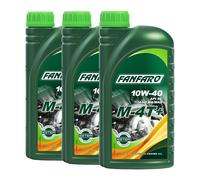 FANFARO M-4T+ Aceite De Moto Semisintético API SL JASO MA MA2 SAE 10W-40 3x1 L