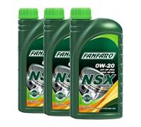 FANFARO NSX SAE 0W-20 Aceite De Motor GM DEXOS1 Gen2, 3x1 Litro