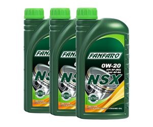 FANFARO NSX SAE 0W-20 Aceite De Motor GM DEXOS1 Gen2, 3x1 Litro