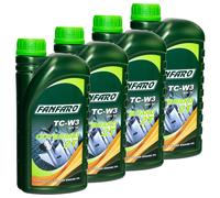 FANFARO Outboard 2T Zweitakt-Außenbordöl Nmma TC-W3 / Api TC Aceite 4x 1 Litro