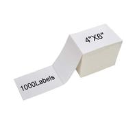 Fanfold 4 x 6 Direct Thermal Shipping Labels with Perforations 1000 L