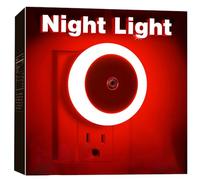 FanFuGuo® 3 Piezas Luz Nocturna Led Infantil Enchufe,Luz Nocturna Sensor crepuscular enchufe LED, Encendido/Apagado automático,Luz de Noche para niños, Escalera, Dormitorio, Cocina, Baño (Rojo)