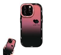Fangcase Gradient Matte for iPhone Case, Love You & Lucky Smiley Designs, Fangcase Gradient Matte Case, Full-Edge Full Cover Anti-Fall Mobile Phone Cases, for iPhones (for iPhone 11 Pro,Love)