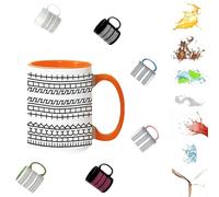 FANGDIAO Hidden Message Coffee Mug,Fucks This Shit Mug,Novelty Creativity Funny Ceramic Coffee Cup, Microwave-Safe Coffee Cup,Funny Office Gifts for Coworkers, Friends, Family-orange