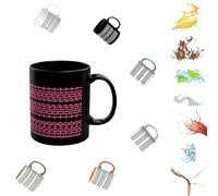 FANGDIAO Hidden Message Coffee Mug,Fucks This Shit Mug,Novelty Creativity Funny Ceramic Coffee Cup, Microwave-Safe Coffee Cup,Funny Office Gifts for Coworkers, Friends, Family-Black and Red