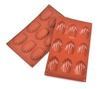 Fangehong 2 Pieza Molde de Madeleine, Magdalenas Molde Madeleines 9 Cavidades, Antiadherente Molde en Forma de Concha de Silicona para Tartas, Bombones, Caramelos, Galletas