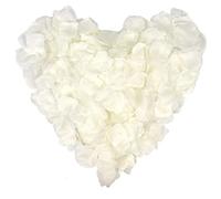 Fangehong 2000 Piezas Pétalos de Rosa, Pétalos de Flores de Seda Falsos, Pétalos Artificiales para Bodas Decoración, Compromisos Fiestas San Valentín Romántico (Blanco Crema)