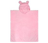 Fangehong Niños Encapuchado Toalla de Baño, Bebé Albornoz con Capucha, Infantil Poncho Manta de Playa 70x 80cm, Súper Absorbente Toallas Piscina Diseño de Oso para Niñas Niños 0-8 Años (B)