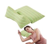 Fangfhai Almohadas de hueso para apoyo del cuello, almohada de cáscara de trigo sarraceno para dormir, accesorios de viaje, cojín transpirable para mujeres, yoga, relajación, adultos, durmientes, sofá