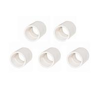 FangKingNo 5 acopladores de tubería de PVC blanco para acopladores de tubería (Zócalo x zócalo) Schedule 40 fácil de instalar y de alta resistencia para uso doméstico o industrial (paquete de 5) (1 1/2 pulgadas)