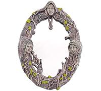 FANGO Espejo de Pared Luna Triple Diosa Espejo de Pared Trinidad Espejo Colgante Retro de Cinco Puntas