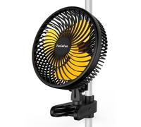 FanGoFast Clipfan/Ventilador con Clip 10W, Ventilador de Cultivo con Clip, Oscilación Manual EC Motor, 10 Velocidades, para Tienda de Cultivo