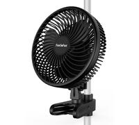 FanGoFast Clipfan/Ventilador con Clip 10W, Ventilador de Cultivo con Clip, Oscilación Manual EC Motor, 10 Velocidades, para Tienda de Cultivo