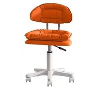 Fangool Taburete con Ruedas y Respaldo, de Piel sintética, Altura de Apoyo Ajustable, Silla giratoria con Ruedas, Silla giratoria con polea silenciosa