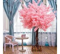 FANGQMM Árboles de Cerezo Artificiales Rosa, Gran árbol de Albaricoque de Seda, Árbol de Seda Premium para decoración de Interiores y Exteriores, Round-1.5x1m/59x39in