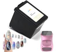 FANGQMM Impresora Inteligente para Uñas: Completa Cualquier Diseño En 25 Segundos, MáQuina Digital AutomáTica para Arte De UñAs A Color, para El Hogar O Salón De Uñas InkCartridge