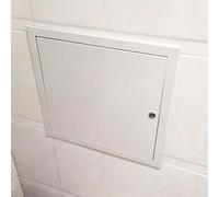 FANGQMM Puerta de Acero, Panel de revisión de Pared y Techo para ático y Paneles de Yeso, para Contador de Agua, Techo, bañera, Cajas de fusibles, Cables Ocultos, mangueras 25x55cm/10x22in