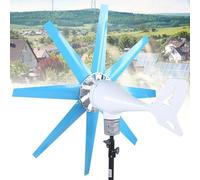 FANGQMM Turbinas Eólicas Generador de Turbina Eólica Horizontal de 4000 W Turbina Eólica 12v 24v 48v Pequeños Aerogeneradora de Viento Horizontales con Controlador de Carga Mppt 12V