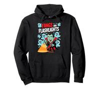 Fangs and Flashlights Funny Vampires Ghost Hunting Halloween Sudadera con Capucha