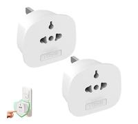 Fangssiy Adaptador de Enchufe Viajero | 2 Piezas Toma de Corriente,Conector Internacional Enchufe UK con Fusible 13A para Teléfonos Cámaras Portátiles