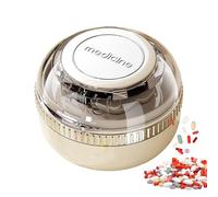 Fangssiy Cortador de Comprimidos - Ajustable, Auxiliar portátil con Compartimento de Almacenamiento | Cortador de tabletas diminuto - para Viajes, Deportes, Correr, Gimnasio, Uso en Farmacia,