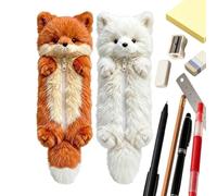 Fangssiy Estuche Lápices Peluche Niñas 2 Piezas Estuche Marcadores Animales