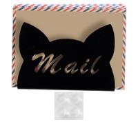 Fangssiy Organizador De Correo | Portadocumentos De Plexiglás En Forma Felino - Soporte Expositor Clasificador para Sobres Documentos Papeles Mesa Facturas Hogar Estudio Escuela