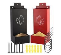 Fangssiy para Conchas De Ostra para Gallinas,2 Piezas Dispensador De Alimento para Pollitos - Automático para Gallinas De Corral para Uso En Interior Exterior Granja Pastizal Y Patio