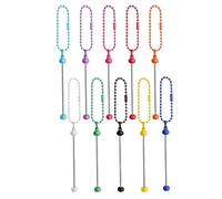 Fangxuee 10 Colgantes para Bolso, Cadena Redonda, Accesorio para Bricolaje, Hecho A Mano, con Cremallera y Cuentas, para Escritorio.