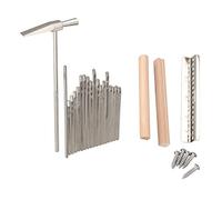 Fangxuee 17 Teclas Kalimba Thumb Finger Piano DIY Keys + Puente + Tuning Hammer Kit Accesorios para Piezas de Instrumentos Musicales