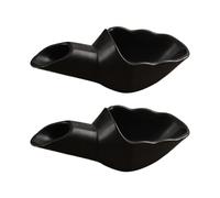 Fangxuee 2 Cucharas Medidoras para Café en Grano, Dosificadora de Café en Grano, Cuchara de Cerámica para Café Molido, Té, Azúcar, Harina, Color Negro