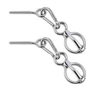 Fangxuee 2 Juegos de Argollas para Caballos, Aparejos y Suministros para Caballos, Equipo de Entrenamiento, Accesorios para Caballos con Perno de Ojo y Argollas.