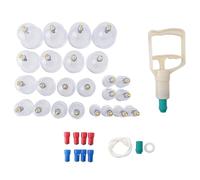 Fangxuee 24Pcs Ventosas de VacíO BiomagnéTicas MéDicas Chinas Conjunto de Terapia de Ventosas en el Hogar Cuerpo Relajante MúSculos Apretados Masaje Herramienta para Aliviar el Dolor